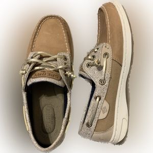 Sperry women’s gold boat shoes